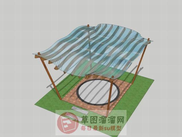 凉亭亭子景观SU模型