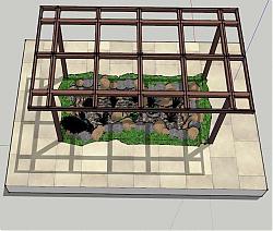 阳光棚水池鱼池SU模型