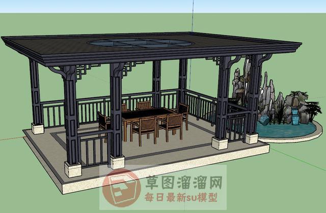 中式亭子凉亭SU模型