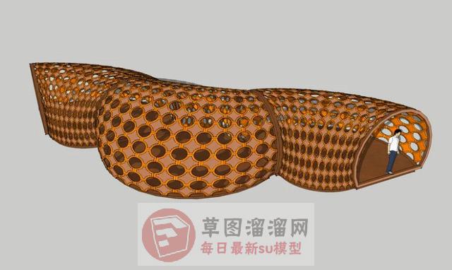 镂空廊架SU模型