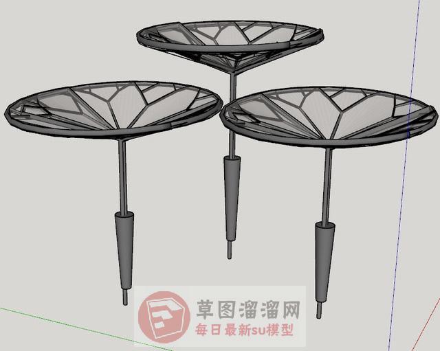 景观廊架小品SU模型