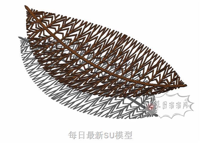 叶子造型景观SU模型