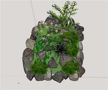 景观花圃花池SU模型