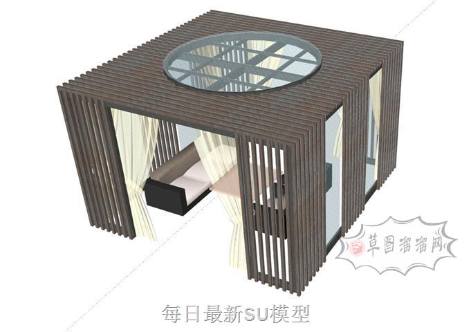凉亭亭子SU模型