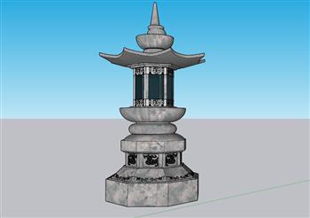 古建石塔塔SU模型