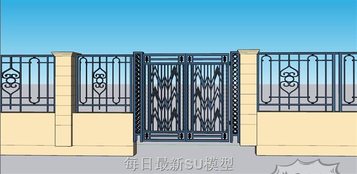 铁艺围墙SU模型