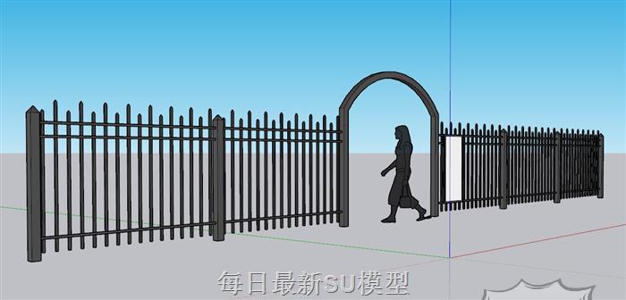 围栏栅栏SU模型
