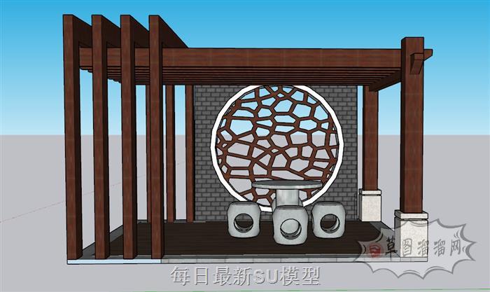 中式亭子凉亭SU模型