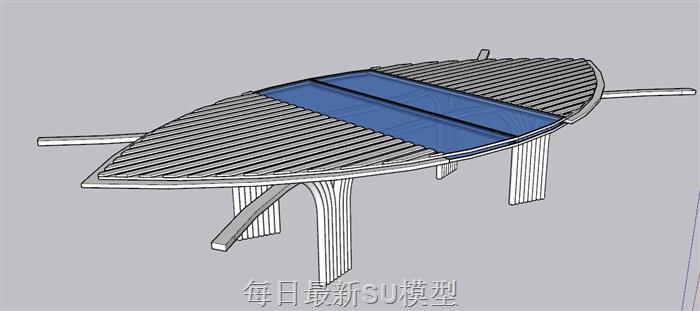 叶子造型亭子SU模型