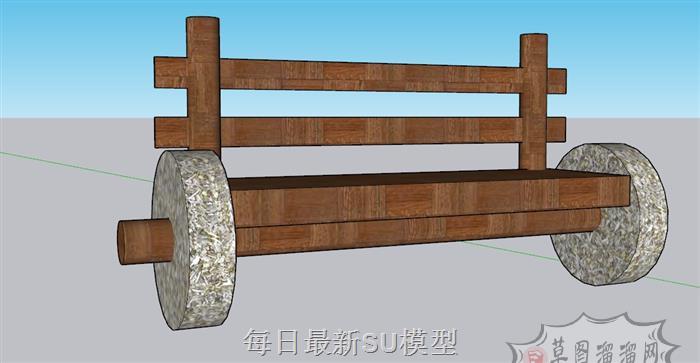 长椅景观椅长凳SU模型