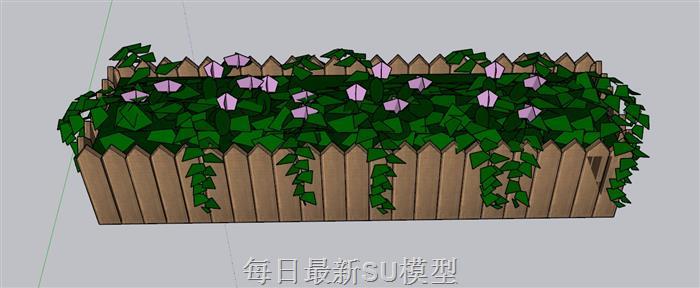 景观花箱植物SU模型