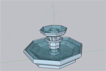 景观喷泉水池SU模型