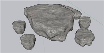畸形石桌SU模型