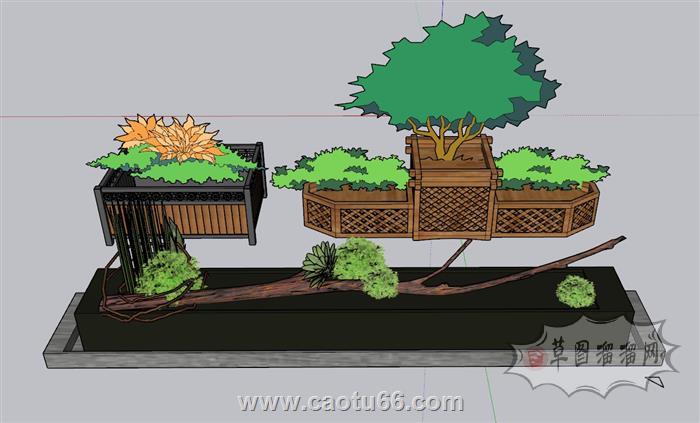 花箱SU模型