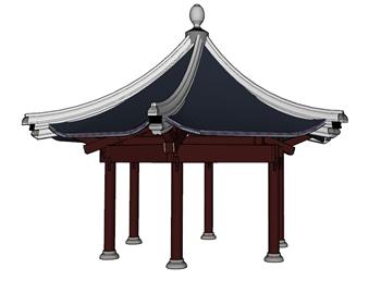 凉亭SU模型