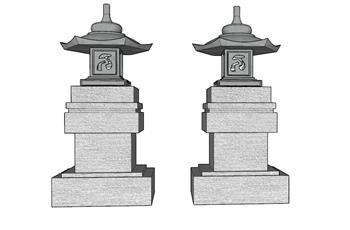 庭院灯石灯笼SU模型