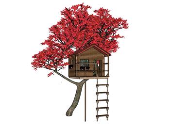 树屋SU模型 免费sketchup模型下载