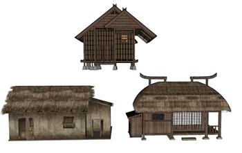 茅草屋稻草房SU模型