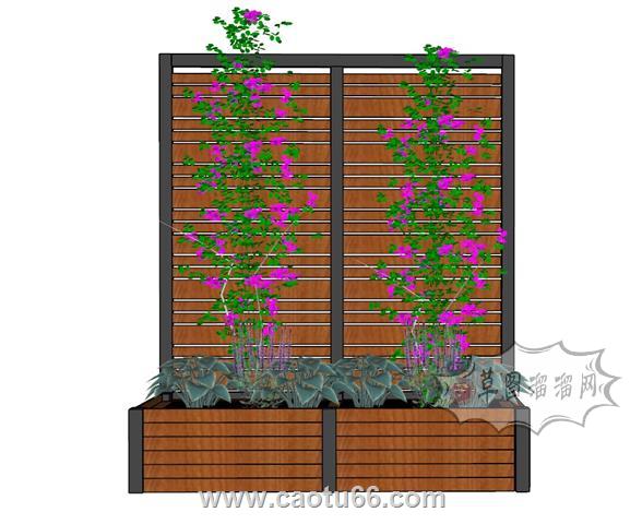 花箱植物SU模型