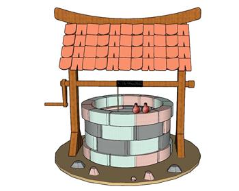 辘轳水井SU模型