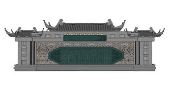 景墙SU模型
