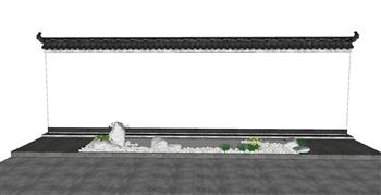 院子围墙SU模型