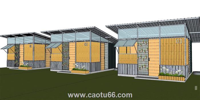 景观木屋度假屋SU模型