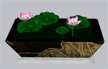 荷花池景观小品SU模型