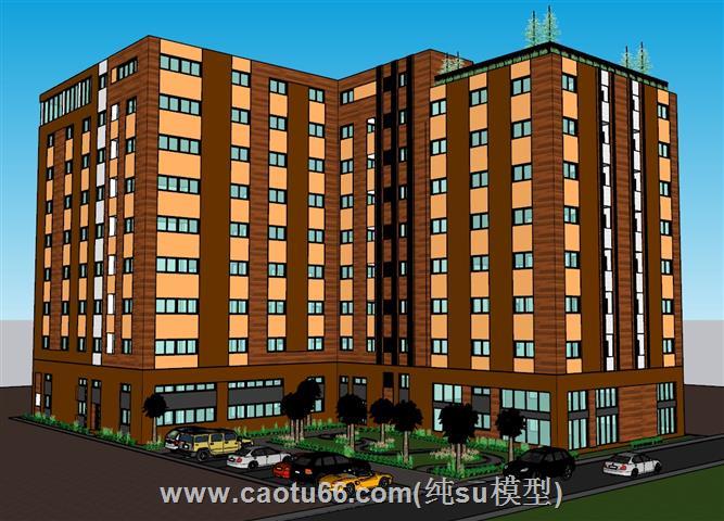小区公寓建筑SU模型