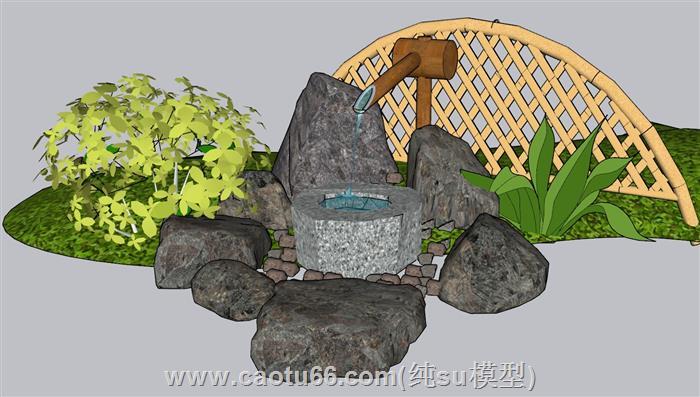 庭院竹艺景观SU模型