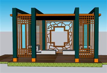 草图大师亭子怎么画SU模型