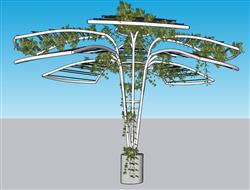 花架廊架SU模型