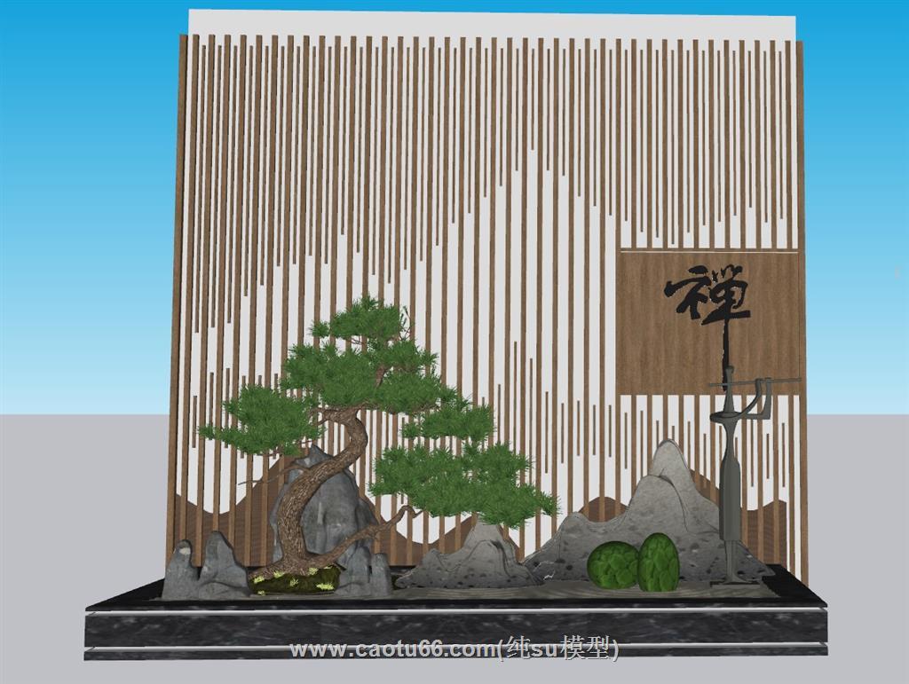 新中式禅意庭院SU模型