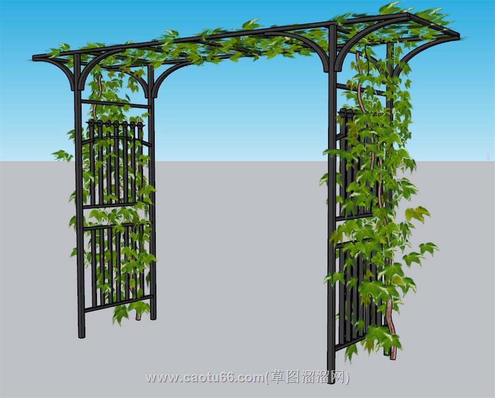 花架蔓藤爬藤SU模型