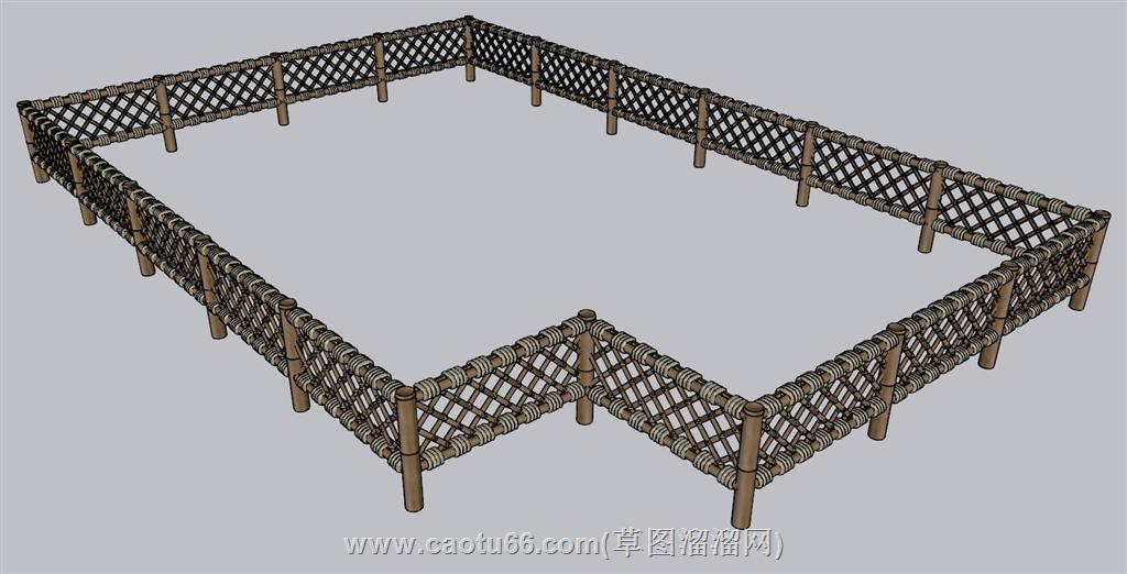 围栏栅栏SU模型
