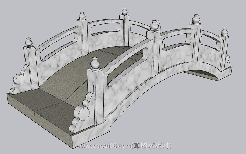景观桥小桥SU模型