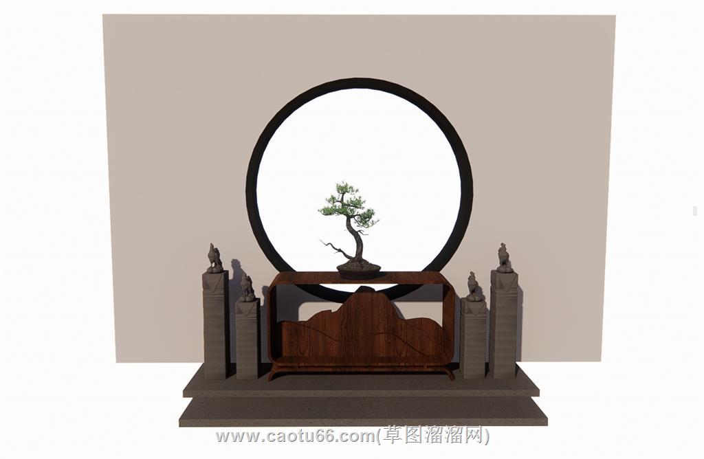 端景台瑞景台SU模型