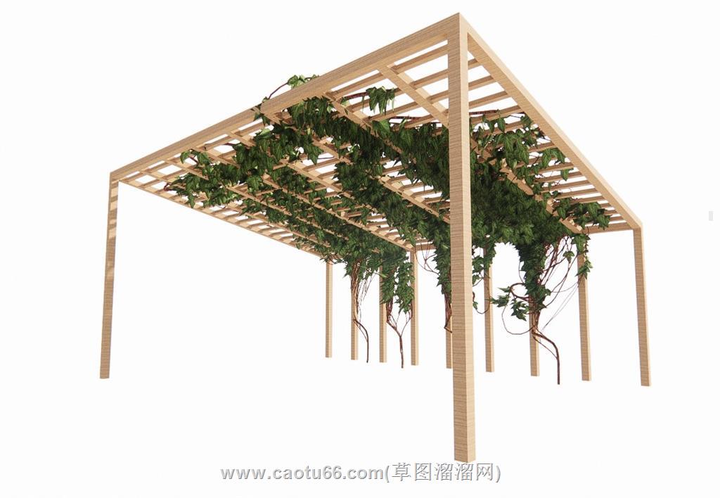 绿植花架凉棚SU模型