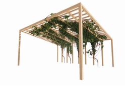 绿植花架凉棚SU模型