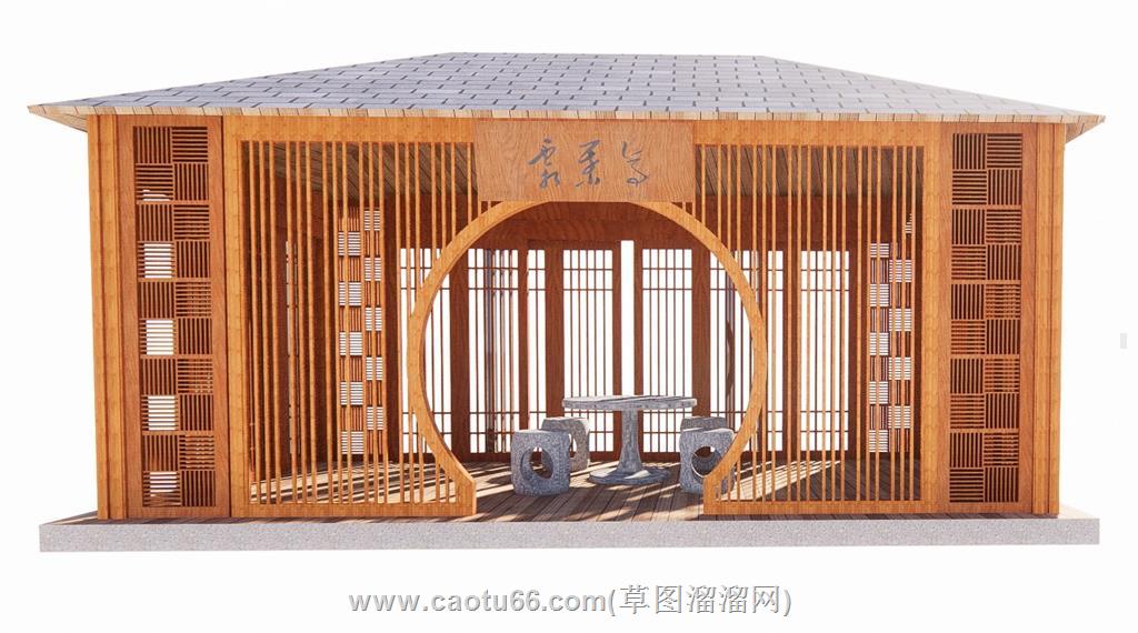 亭子茶亭凉亭SU模型