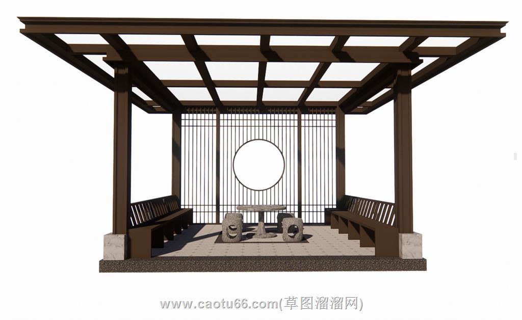 亭子凉亭景观亭SU模型