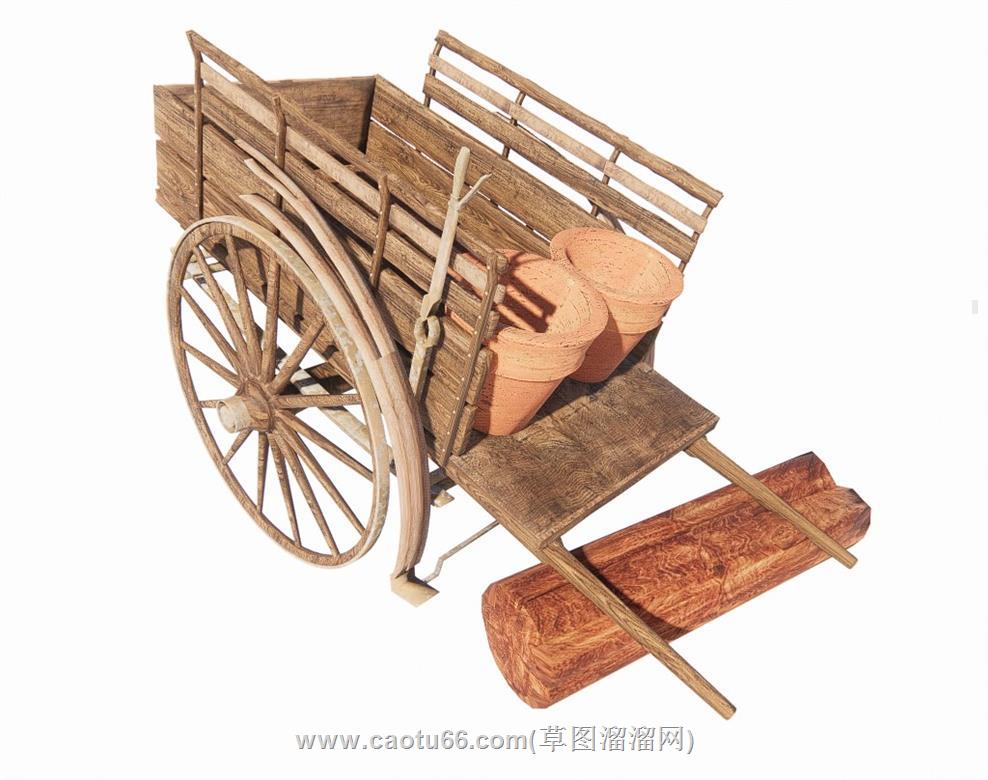 牛车花车SU模型