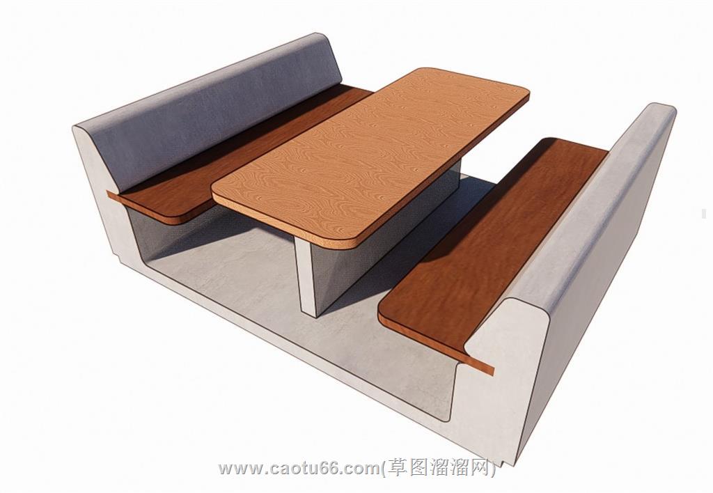 户外卡座座椅SU模型
