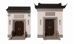 入户门庭院门SU模型