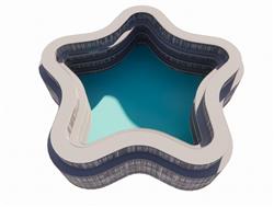 五角星景观水池SU模型
