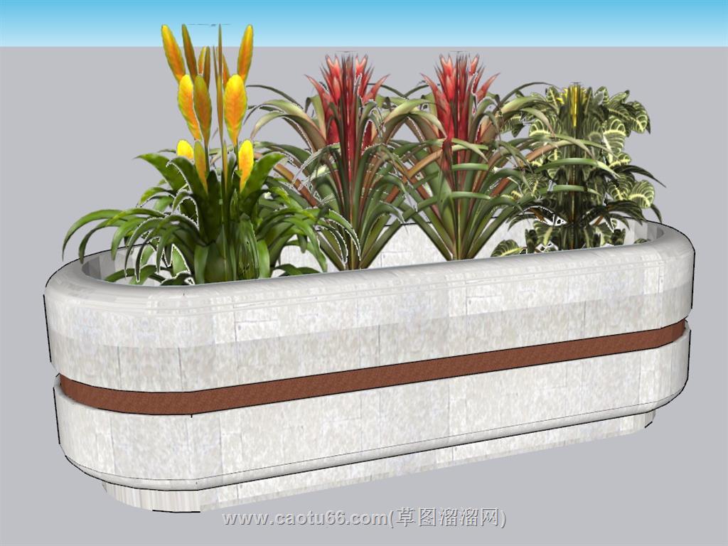 花坛花圃SU模型