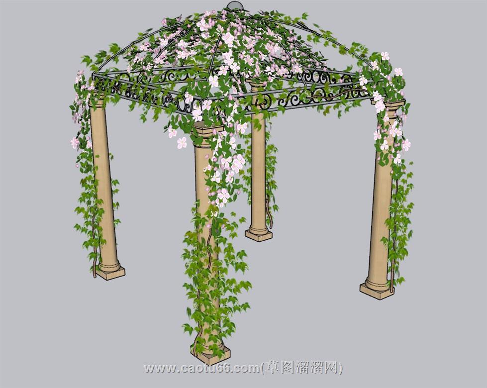 铁艺花架亭子SU模型