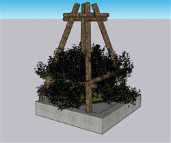 植物小品景观SU模型 免费sketchup模型下载