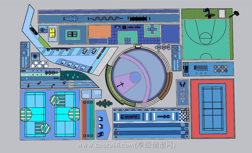 消防登高面SU模型