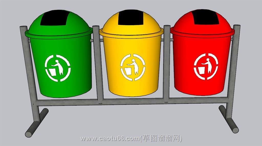环保垃圾桶垃圾SU模型
